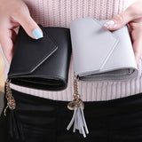 Short Tassel Wallet for Women Female Mini Wallets Lovely Purse Small Wallet