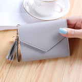 Short Tassel Wallet for Women Female Mini Wallets Lovely Purse Small Wallet