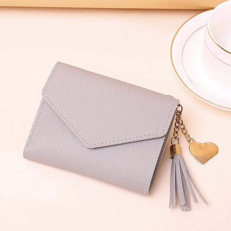 Short Tassel Wallet Female Mini Wallets Lovely Purse