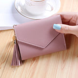 Short Tassel Wallet for Women Female Mini Wallets Lovely Purse Small Wallet