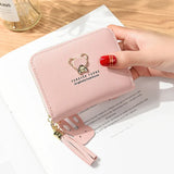 Short Tassel Wallet Mini Purse for Women Students Lovely Small Wallet