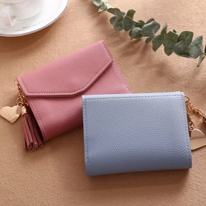 Short Tassel Wallet Women Purse Mini Wallets Students Lovely Purse