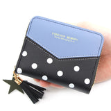 Short Women Wallets Love Tassel Hasp Coin Purse Card Holder Female Clutch Money