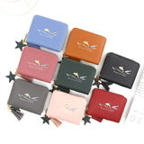 Short Women Wallets Tassel Hasp Coin Purse Card Holder Female Clutch Money Bag
