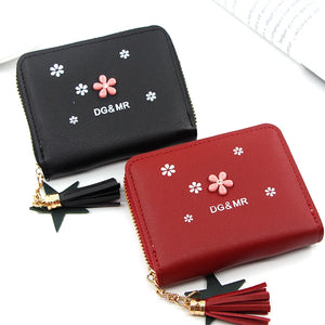 Women Wallets Tassel Hasp Coin Purse Card Holder Female Clutch Money Bag