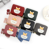 Short Women Wallets Love Tassel Hasp Coin Purse Card Holder Female Clutch