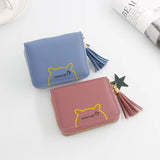 Short Women Wallets Love Tassel Hasp Coin Purse Card Holder Female