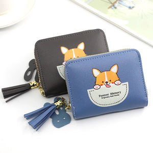 Short Women Wallets Love Tassel Hasp Coin Purse Card Holder Female Clutch