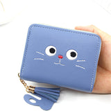 Short Women Wallets with Tassel Hasp Coin Purse