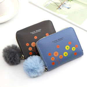 Women Wallets Tassel Hasp Coin Purse Card Holder Clutch Money Bag PU Leather Zip