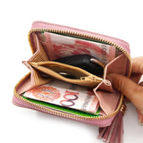 Short Women Wallets with Tassel Hasp Coin Purse