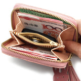 Short Women Wallets Love Tassel Hasp Coin Purse Card Holder Female