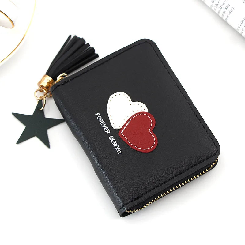 Women Wallets Tassel Hasp Coin Purse Card Holder Clutch Money Bag PU Leather