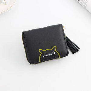 Short Women Wallets Love Tassel Hasp Coin Purse Card Holder Female