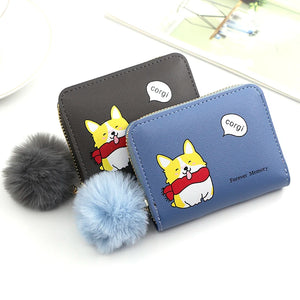 Short Women Wallets Love Tassel Hasp Coin Purse Card Holder