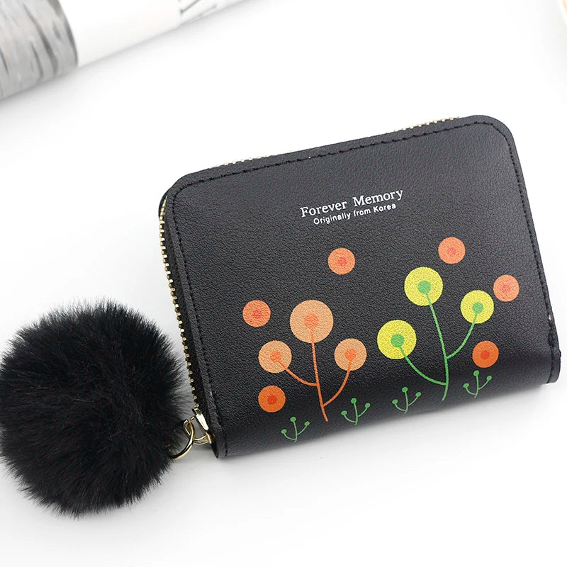 Women Wallets Tassel Hasp Coin Purse Card Holder Clutch Money Bag PU Leather Zip