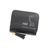 Short Women Wallets Love Tassel Hasp Coin Purse Card Holder Female Clutch Money