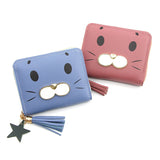 Short Women Wallets Tassel Hasp Coin Purse Card Holder Clutch