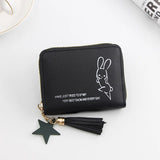 Short Women Wallets Love Tassel Hasp Coin Purse Card Holder Female Clutch Money