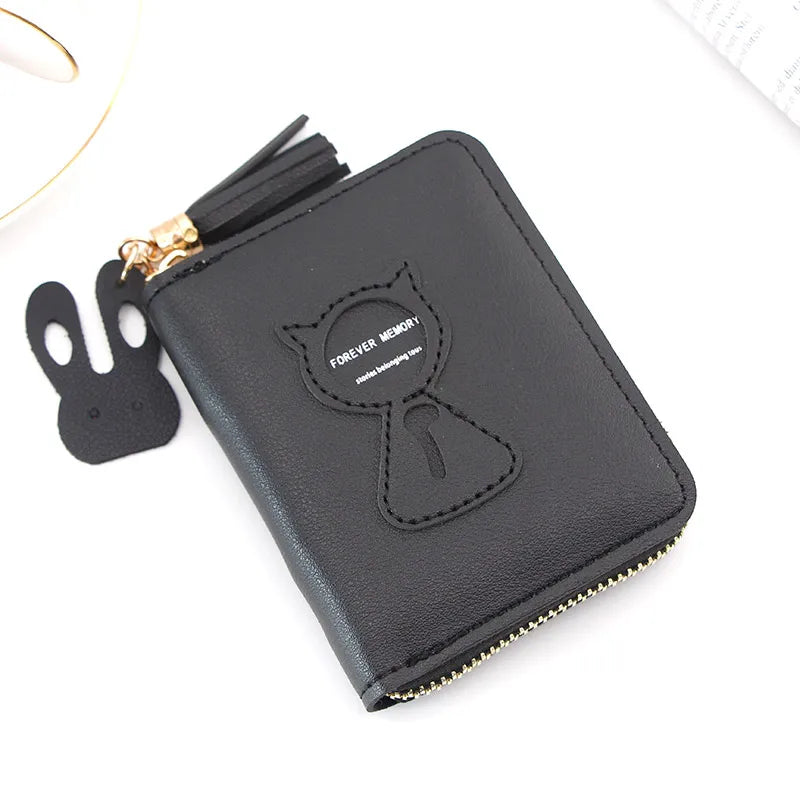 Short Women Wallets Tassel Hasp Coin Purse Clutch