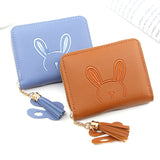 Short Women Wallets Tassel Hasp Coin Purse Card Holder Clutch Money Bag