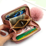 Women Wallets Tassel Hasp Coin Purse Card Holder Clutch Money Bag PU Leather Zip