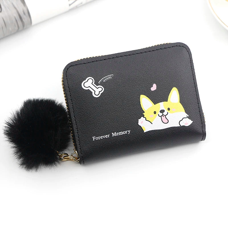 Short Women Wallets Love Tassel Hasp Coin Purse Card Holder
