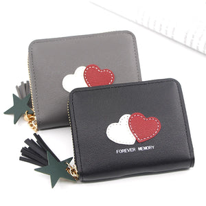 Women Wallets Tassel Hasp Coin Purse Card Holder Clutch Money Bag PU Leather