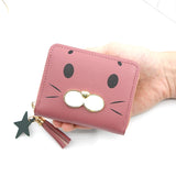 Short Women Wallets Tassel Hasp Coin Purse Card Holder Clutch