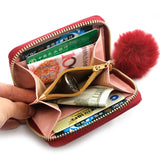 Short Women Wallets Love Tassel Hasp Coin Purse Card Holder