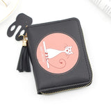 Short Women Wallets Love Tassel Hasp Coin Purse Card Holder Female Clutch Money