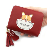 Short Women Wallets Love Tassel Hasp Coin Purse Card Holder Female Clutch