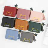 Short Women Wallets Love Tassel Hasp Coin Purse Card Holder Female