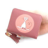 Short Women Wallets Love Tassel Hasp Coin Purse Card Holder Female Clutch Money