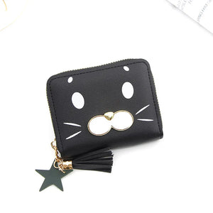 Short Women Wallets Tassel Hasp Coin Purse Card Holder Clutch
