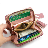 Short Women Wallets Love Tassel Hasp Coin Purse Card Holder Female Clutch