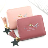 Short Women Wallets Tassel Hasp Coin Purse Card Holder Female Clutch Money Bag
