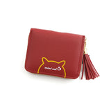 Short Women Wallets Love Tassel Hasp Coin Purse Card Holder Female
