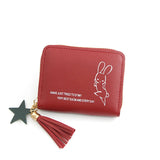 Short Women Wallets Love Tassel Hasp Coin Purse Card Holder Female Clutch Money