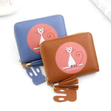 Short Women Wallets Love Tassel Hasp Coin Purse Card Holder Female Clutch Money