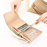 Cartoon Deer Zero Wallet Matte Three-Fold Short Wallet Female Niche