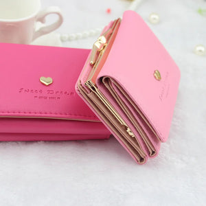 Small Fresh Women's Wallet Three-Fold Zero Wallet