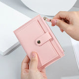 Short Zipper Wallet for Women with Card Slots