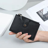 Short Zipper Wallet for Women with Card Slots