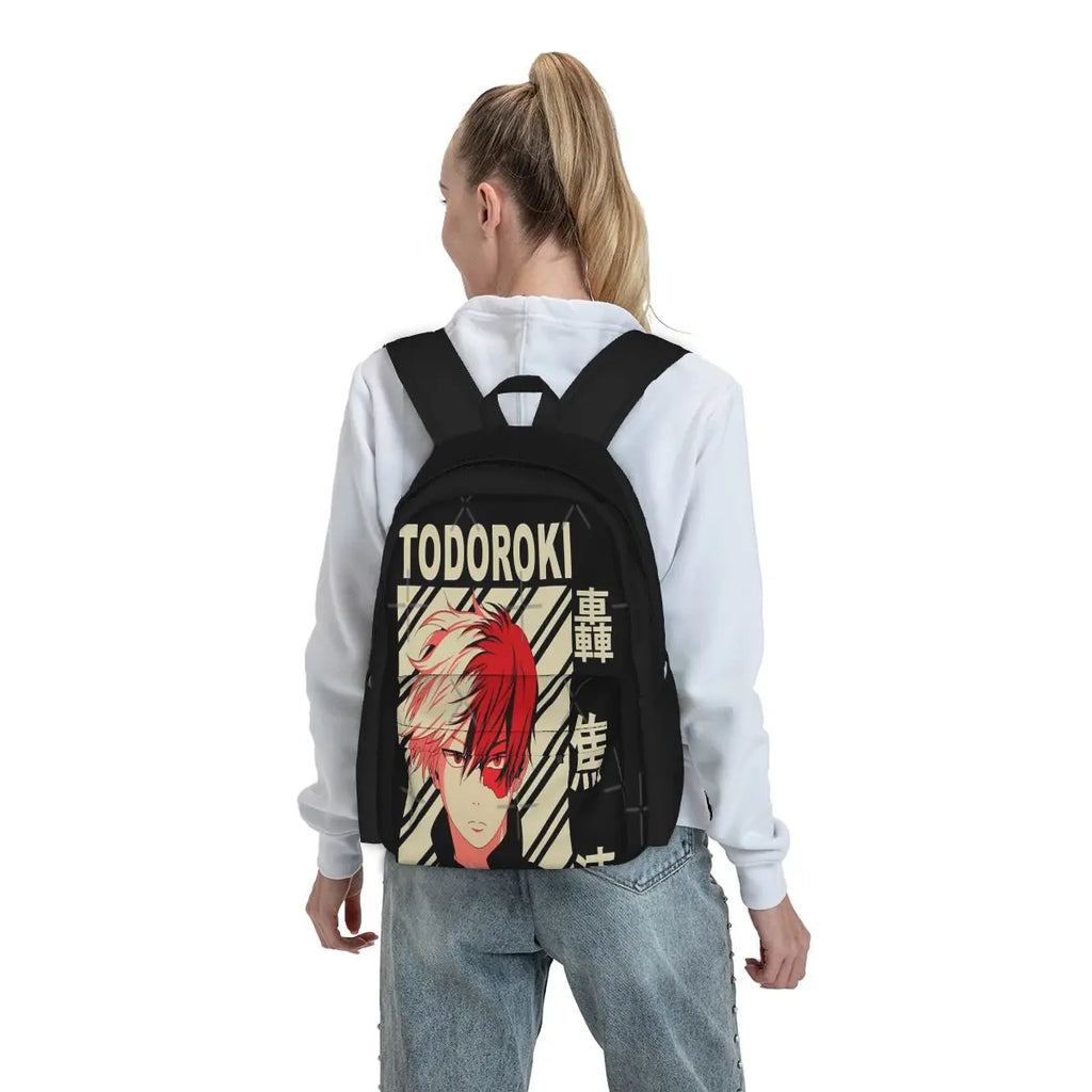 Shoto Todoroki - Vintage Art Backpacks Men's Backpacks Bags For Women