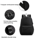 School Shoulder Backpack with Lock & USB Port B88