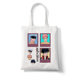 Jujutsu Kaisen Anime Shoulder Bag Harajuku Y2k Canvas Shopper Reusable Tote
