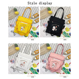 Cartoon Canvas Crossbody Bag for Women Girls