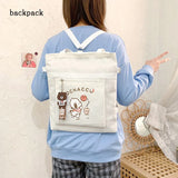 Cartoon Canvas Crossbody Bag for Women Girls