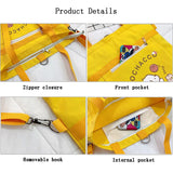Cartoon Canvas Crossbody Bag for Women Girls